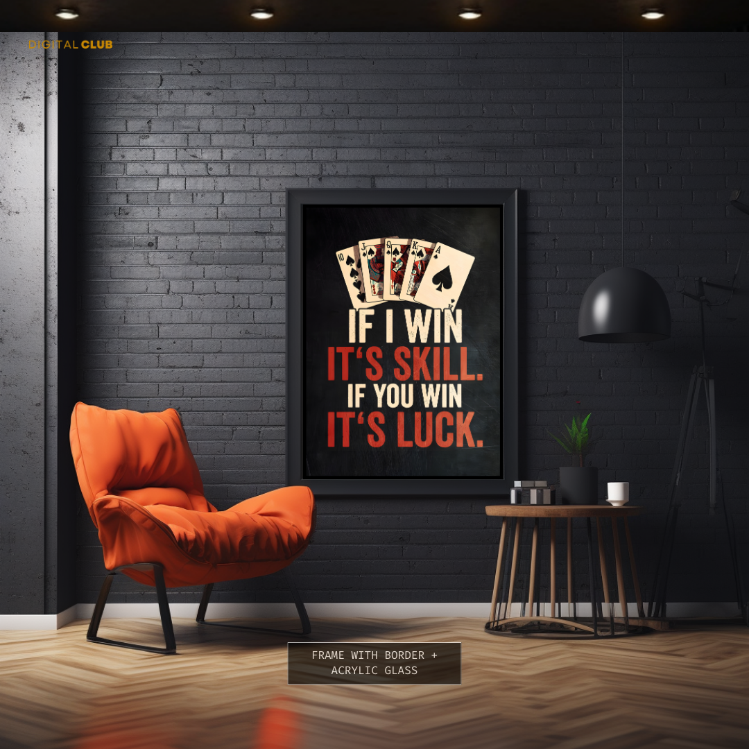 Poker Quote Premium Wall Art