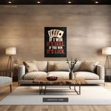 Poker Quote Premium Wall Art