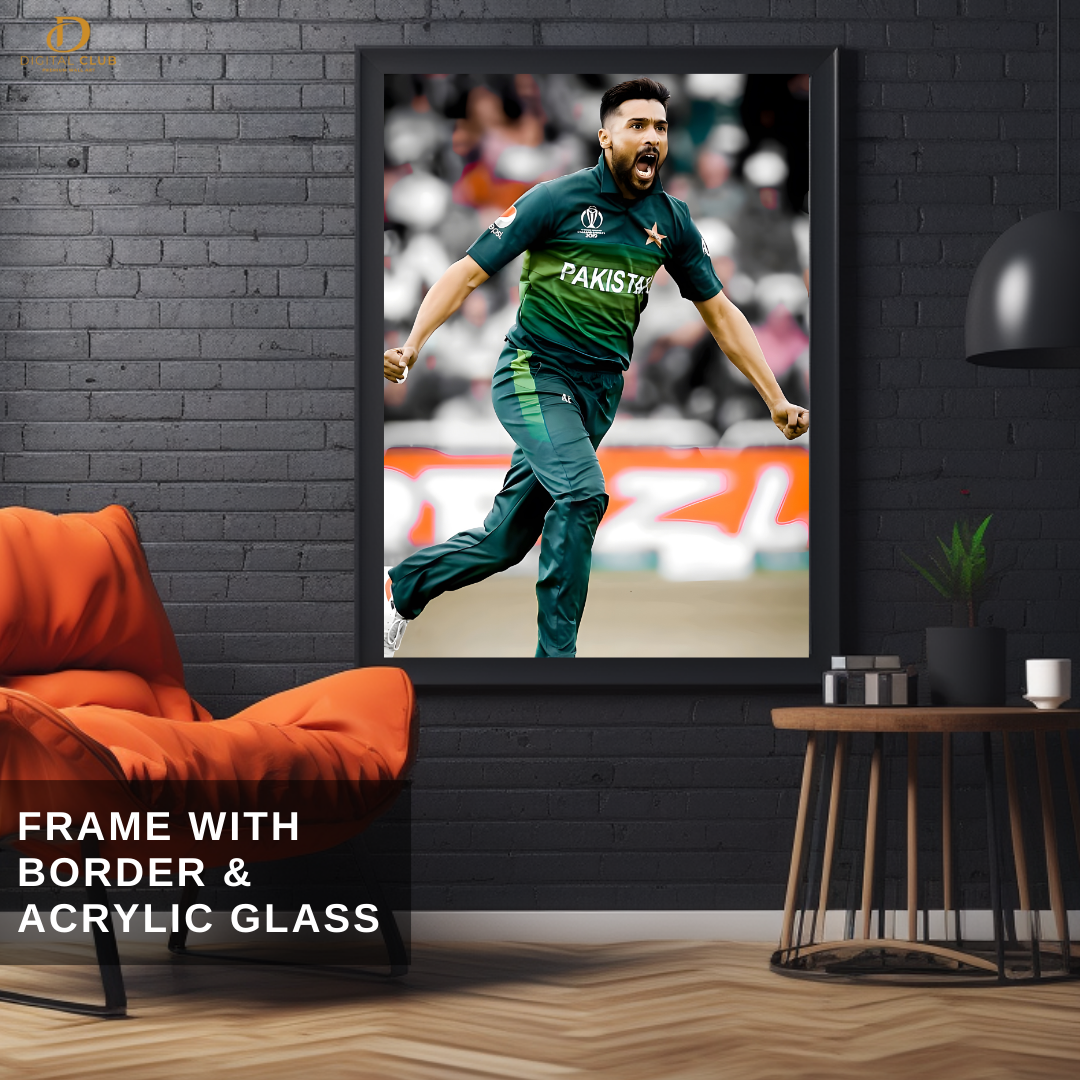 Muhammad Amir - Cricket - Premium Wall Art