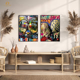 POP ART Artwork 1 - 2 Panel Wall Art