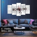 Cristiano Ronaldo 7 - Football - 5 Panel Wall Art