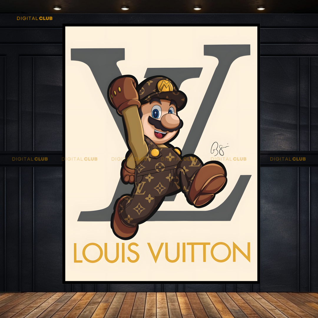 Louis Vuitton x Mario - Luxury Brand - Premium Wall Art