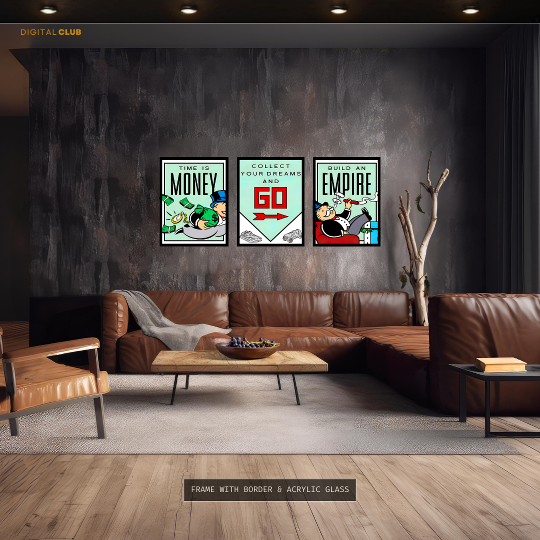 Monopoly Quote Artwork 1 - 3 Panel Wall Art
