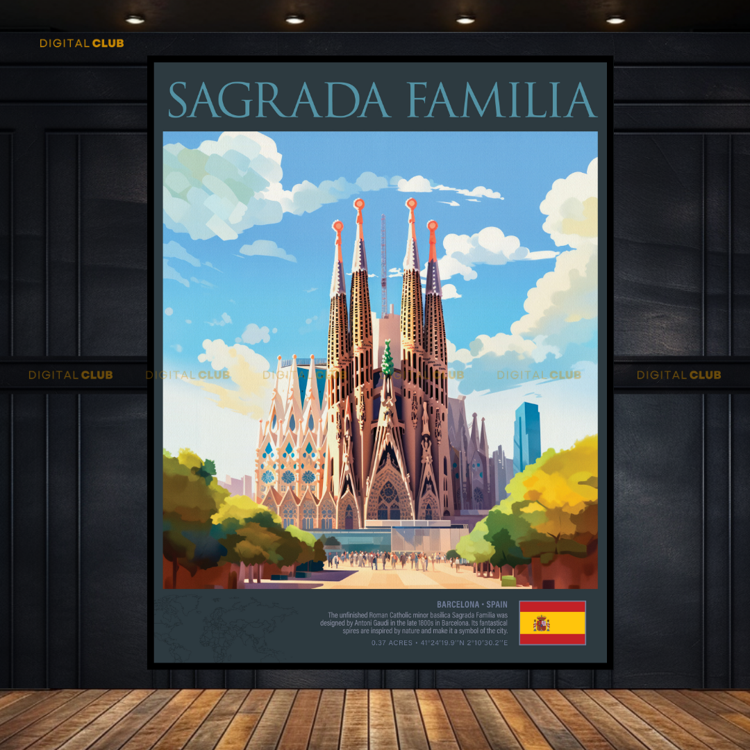 Sagrada Familia Spain Premium Wall Art