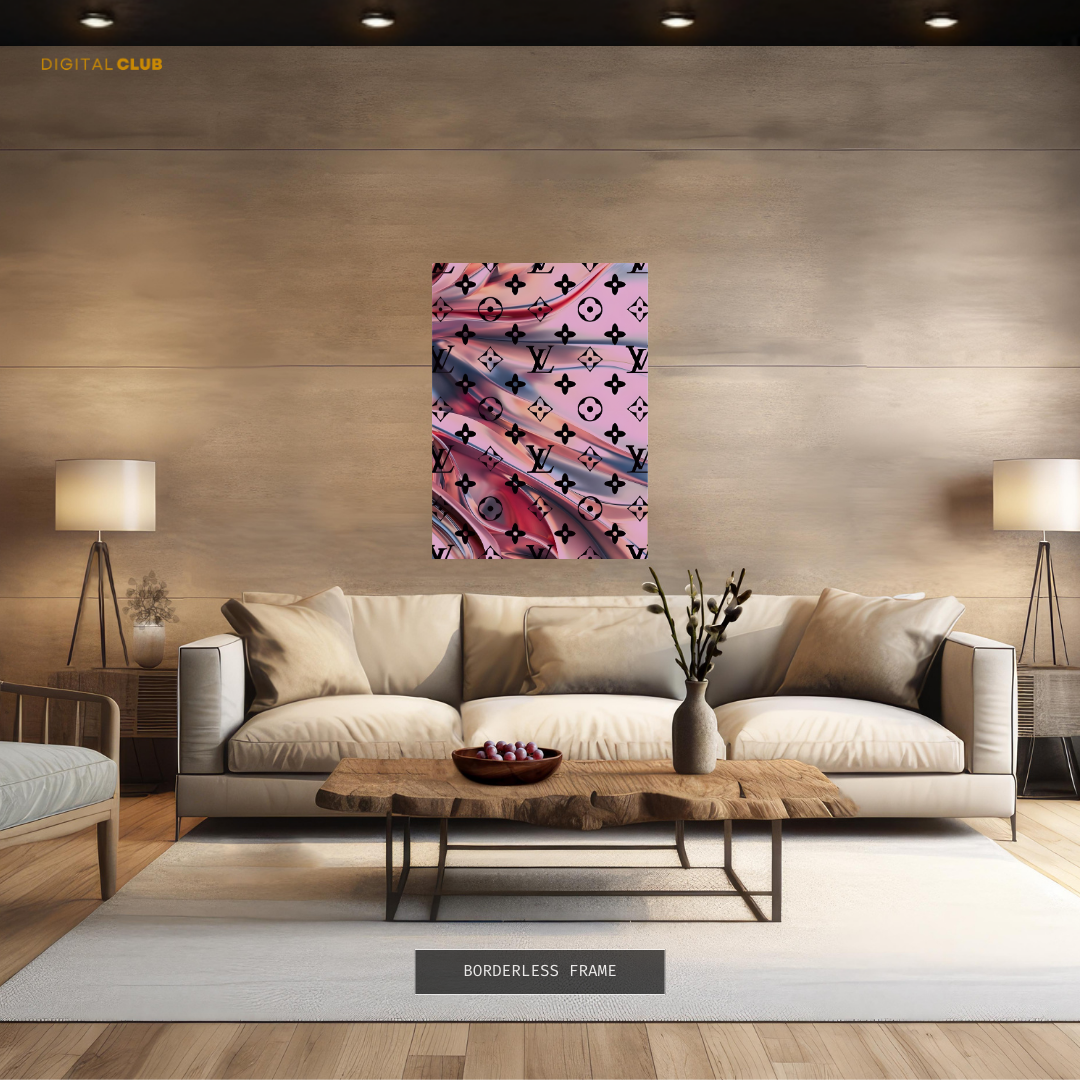 LV Pattern Pink Premium Wall Art