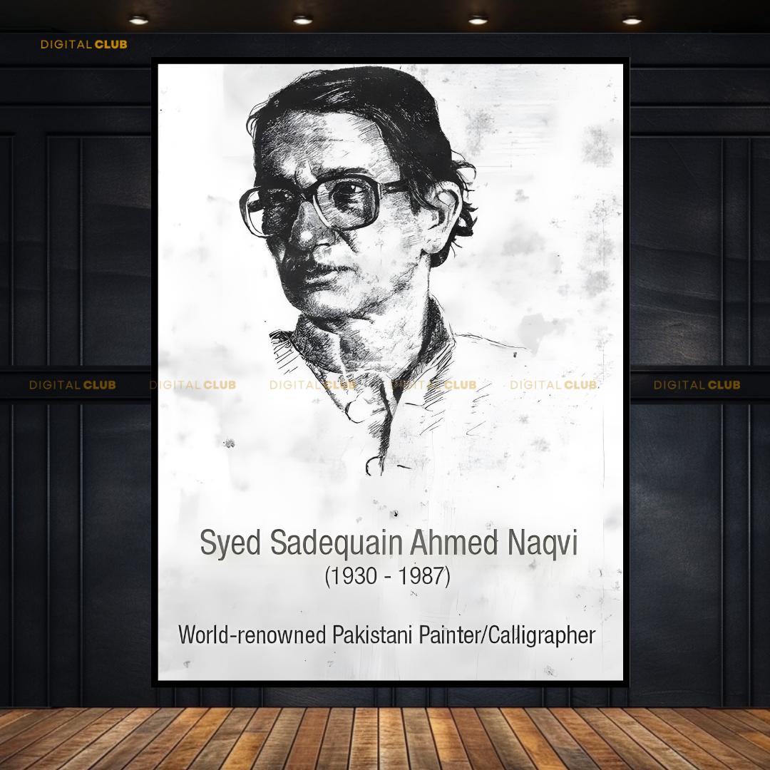 Syed Sadequain Ahmed Naqvi Pakistan Premium Wall Art