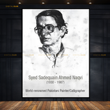 Syed Sadequain Ahmed Naqvi Pakistan Premium Wall Art