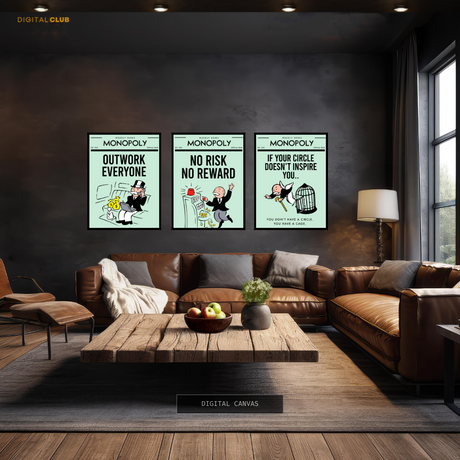 Monopoly Quote Artwork 3 - 3 Panel Wall Art