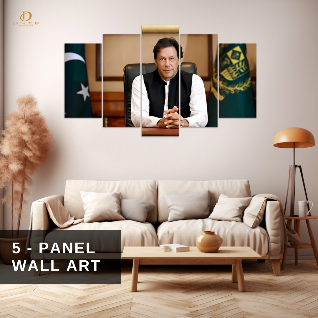 Imran Khan - PTI - 5 Panel Wall Art