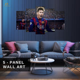 Lionel Messi - Football - 5 Panel Wall Art