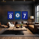 Chelsea FC Artwork - 3 Panel Wall Art