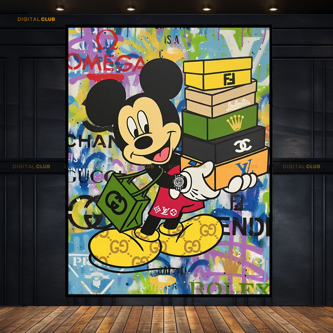 Mickey Mouse Gucci Pop Art Disney Premium Wall Art