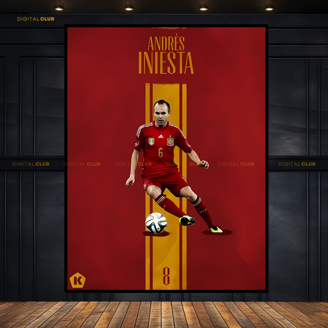 Andres Iniesta - Football - Premium Wall Art