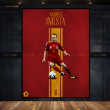 Andres Iniesta - Football - Premium Wall Art