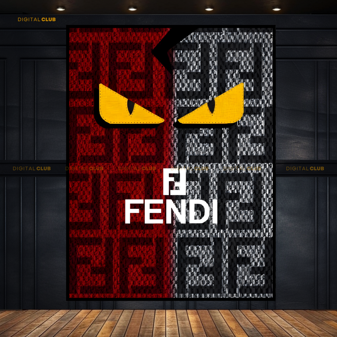 Fendi Logo Premium Wall Art