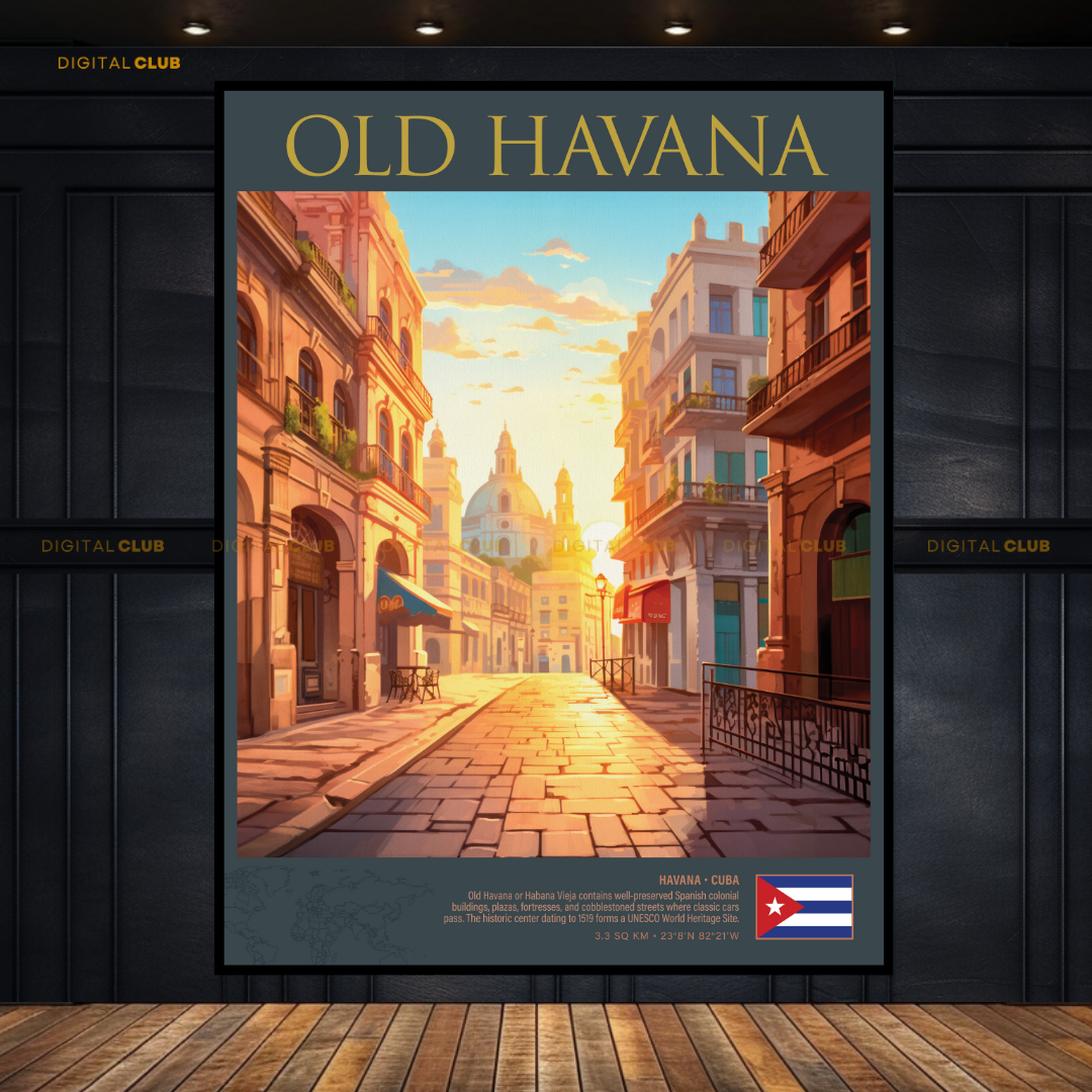 Old Havana CUBA Premium Wall Art