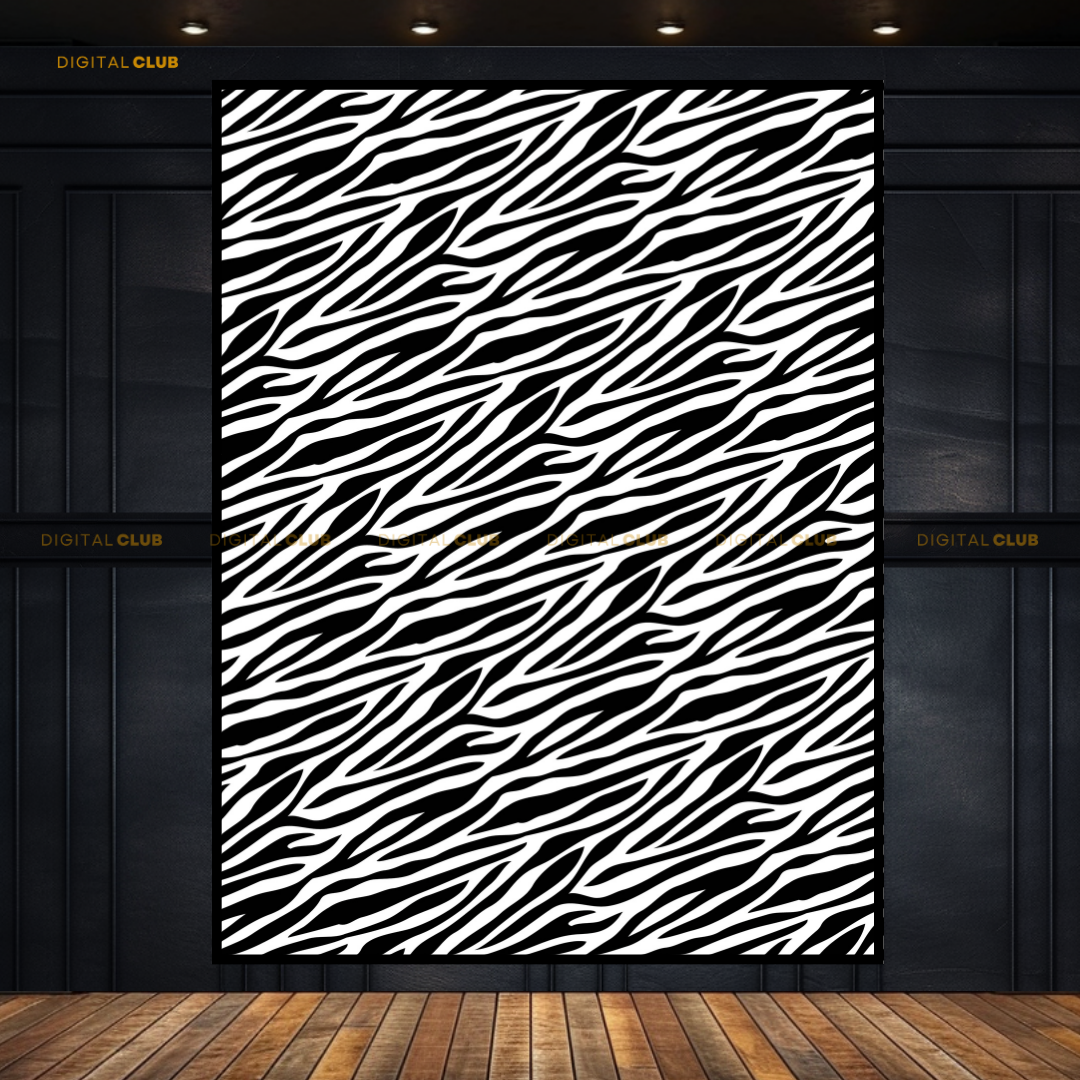 Zebra Print - Seamless Pattern - Premium Wall Art