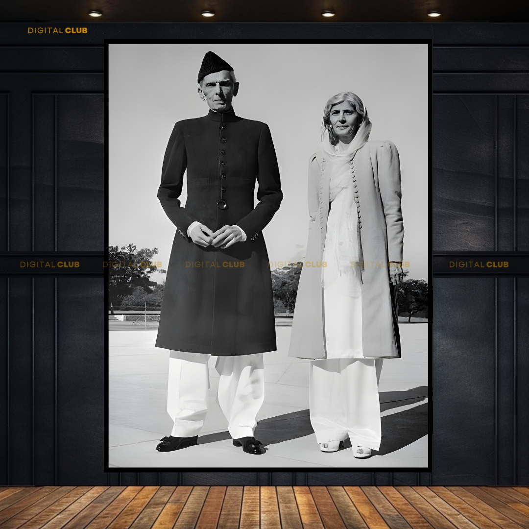 Quaid-e-Azam & Fatima Jinnah Pakistan Premium Wall Art