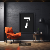 Cristiano Ronaldo No 7 Premium Wall Art