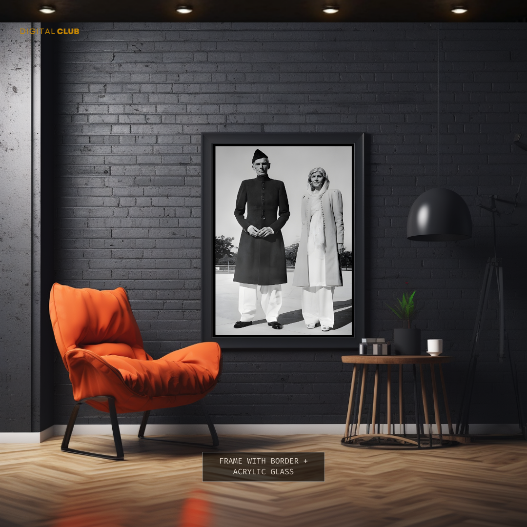 Quaid-e-Azam & Fatima Jinnah Pakistan Premium Wall Art