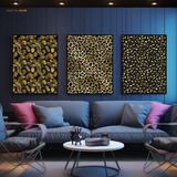 Leopard Print Artwork - 3 Panel Wall Art
