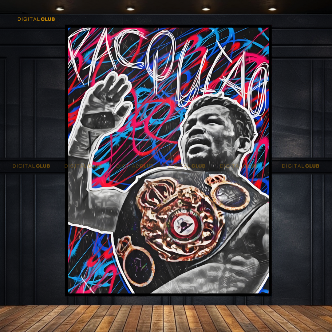 Manny Pacquiao Boxing Premium Wall Art