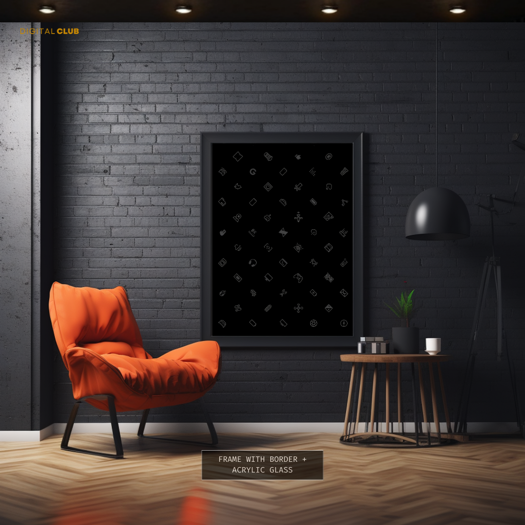 MKBHD Icons - Black - Premium Wall Art
