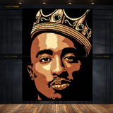 Tupac Rap King Premium Wall Art