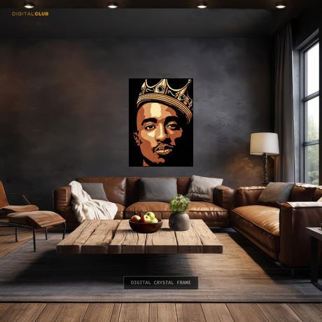 Tupac Rap King Premium Wall Art