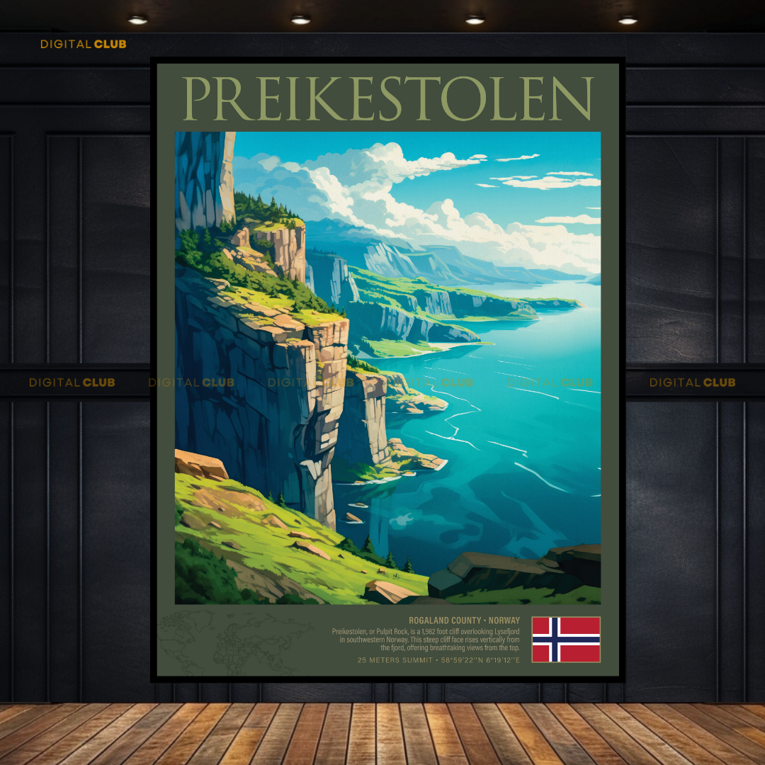 Preikestolen Norway Premium Wall Art