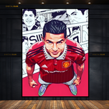 Cristiano Ronaldo Manchester United Football Premium Wall Art