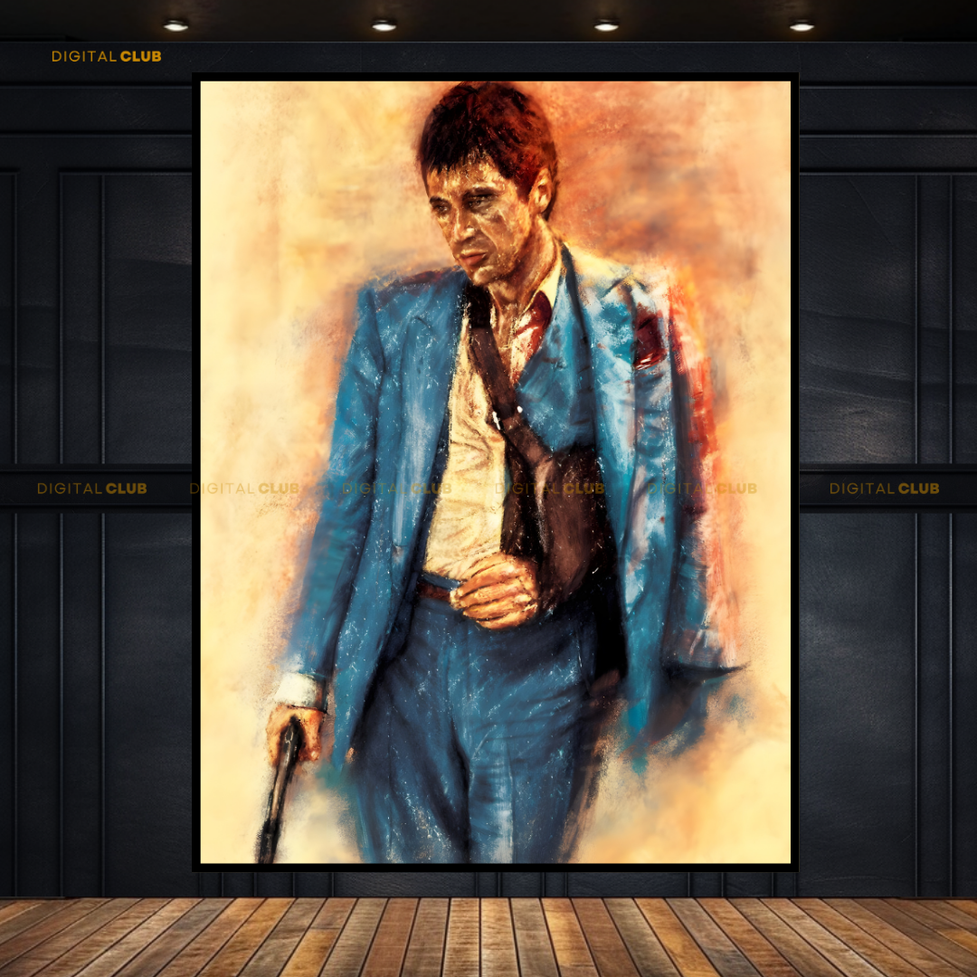 Scarface Painting Premium Wall Art