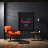 Chicago Bulls Logo Artwork Premium Wall Art