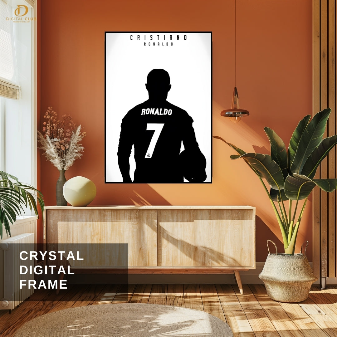 Cristiano Ronaldo No 7 - Football - Premium Wall Art