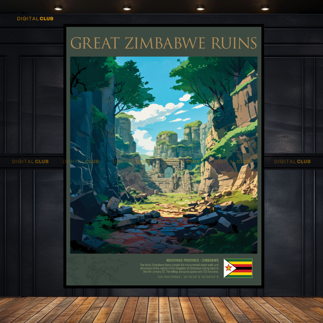 Great Zimbabwe Ruins Premium Wall Art