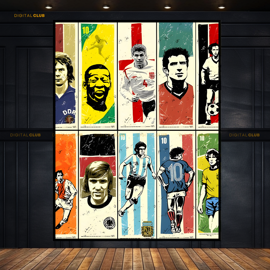 Football Legend Players Premium Wall Art