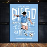 Maradona Football Legend Artwork Premium Wall Art