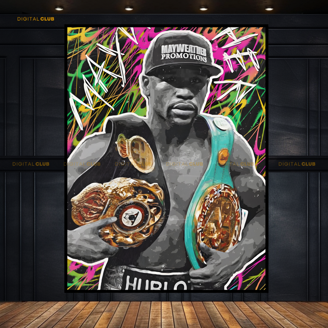 Mayweather Boxing Artwork Premium Wall Art