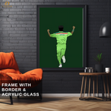 Wasim Akram - Cricket - Premium Wall Art