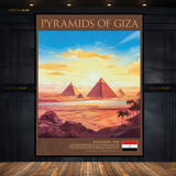 Pyramids of Giza Egypt Premium Wall Art