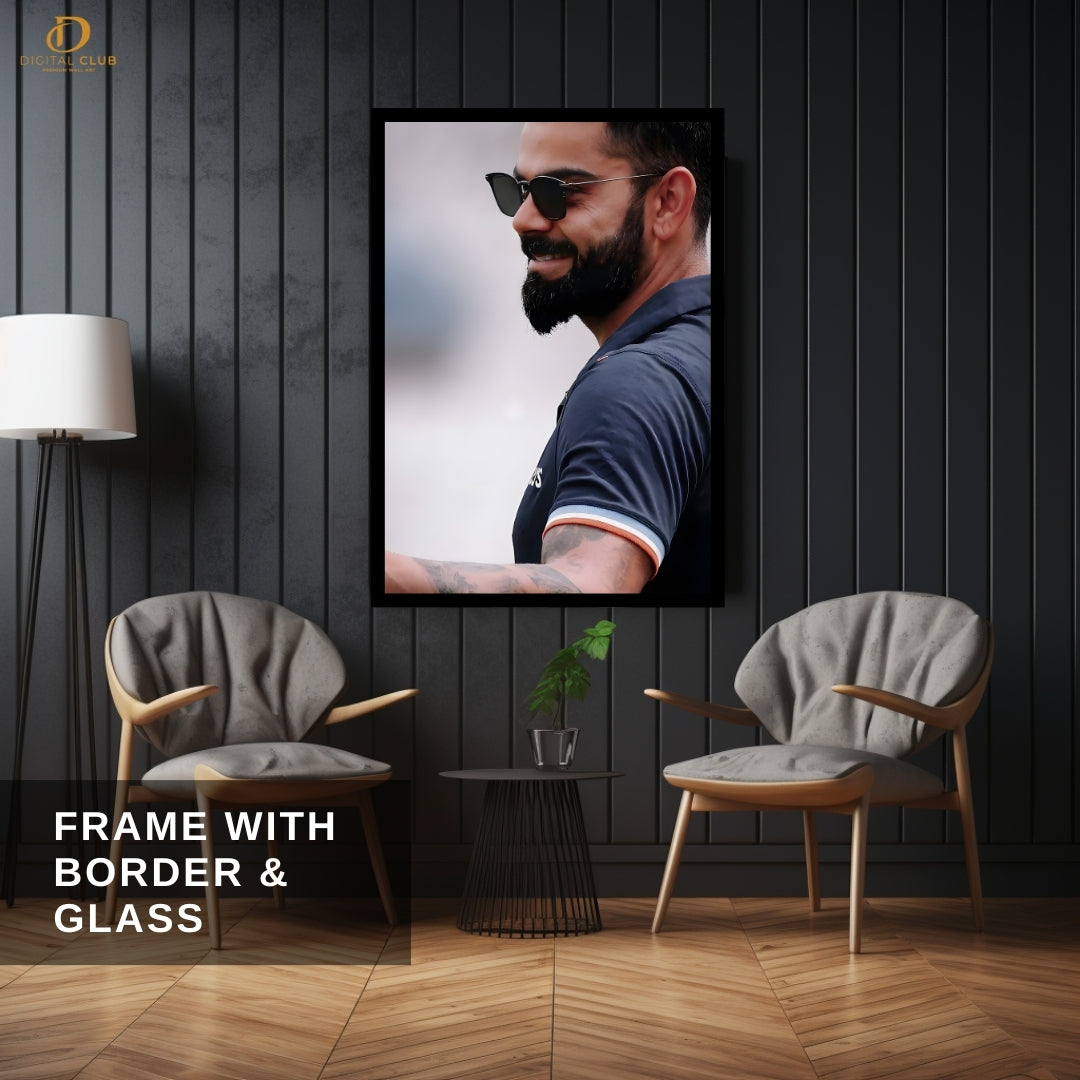 Virat Kohli 8 - Cricket - Premium Wall Art