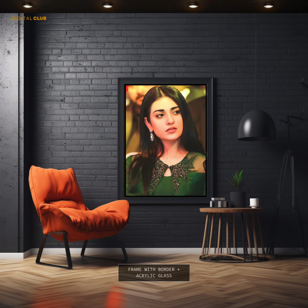 Sara Khan Pakistani Actress Premium Wall Art