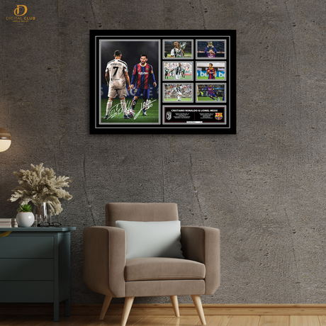 Messi x Ronaldo 1 - Signed Memorabilia - Wall Art