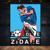 Zidane Football Legend Premium Wall Art