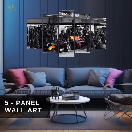 REDBULL - F1 Racing - 5 Panel Wall Art