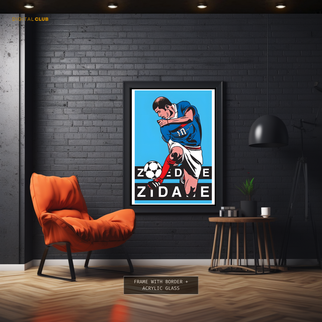 Zidane Football Legend Premium Wall Art