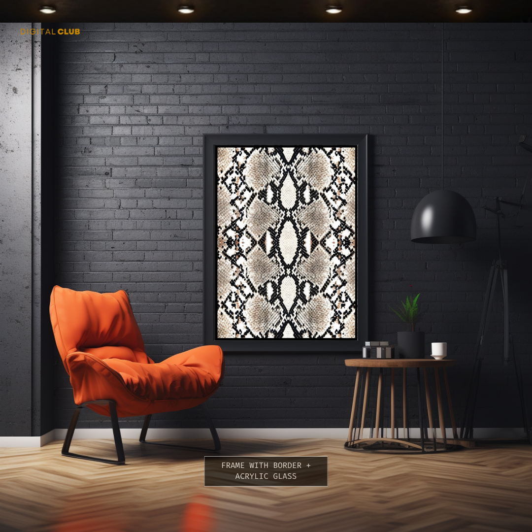 Snake Pattern - Animal Pattern - Premium Wall Art
