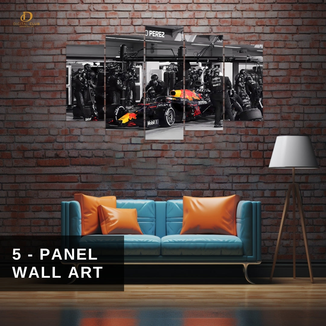 REDBULL - F1 Racing - 5 Panel Wall Art