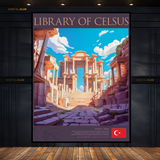Library of Celsus Turkey Premium Wall Art