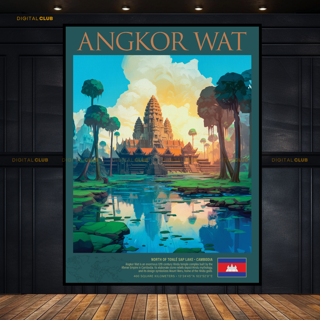 Angkor Wat Cambodia Premium Wall Art
